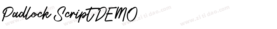 Padlock Script DEMO字体转换